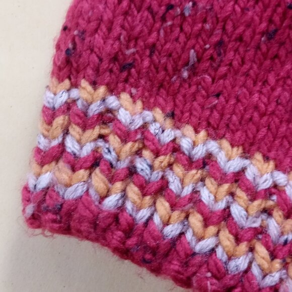 Vintage Handmade Red Zip Up Sweater Jacket - Picture 6 of 7